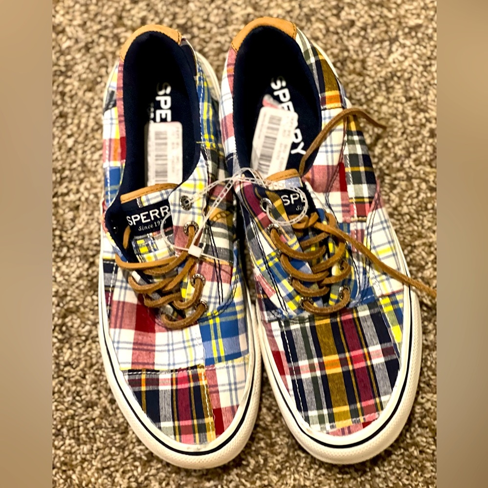 Men's Sperry Madras Sneakers sz 9 NEW!